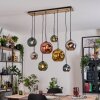 Ripoll Hanglamp, Kogellampje, Hanglamp Natuurlijke kleuren, Zwart, 8-lichts