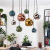 Ripoll Hanglamp, Kogellampje, Hanglamp Natuurlijke kleuren, Zwart, 8-lichts