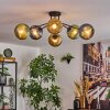 Koyoto Plafondlamp, Kogellampje 73 cm Blauw, Goud, Groen, 6-lichts