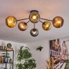 Koyoto Plafondlamp, Kogellampje 73 cm Blauw, Goud, Koperkleurig, 6-lichts