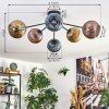 Koyoto Plafondlamp, Kogellampje 73 cm Blauw, Goud, Koperkleurig, 6-lichts