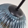 Koyoto Plafondlamp, Kogellampje 73 cm Blauw, Goud, Koperkleurig, 6-lichts