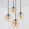 Koyoto Hanglamp, Kogellampje, Cluster hanglamp Amber, Duidelijk, 4-lichts