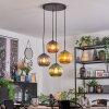 Koyoto Hanglamp, Kogellampje, Cluster hanglamp Blauw, Goud, Groen, Koperkleurig, 4-lichts