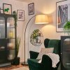Bassagoda Staande lamp Chroom, Zwart, 1-licht