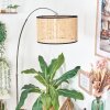 Ramila Staande lamp, Booglampen Chroom, Zwart, 1-licht