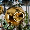 Ripoll Hanglamp, Kogellampje, Hanglamp Natuurlijke kleuren, Zwart, 8-lichts