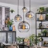 Koyoto Hanglamp, Kogellampje, Cluster hanglamp Duidelijk, Rookkleurig, 4-lichts