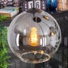 Koyoto Hanglamp, Kogellampje, Cluster hanglamp Duidelijk, Rookkleurig, 4-lichts
