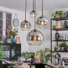 Koyoto Hanglamp, Kogellampje, Cluster hanglamp Duidelijk, Rookkleurig, 4-lichts