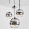 Koyoto Kogellampje, Cluster hanglamp Duidelijk, Rookkleurig, 4-lichts