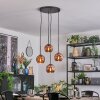 Ripoll Hanglamp, Kogellampje, Cluster hanglamp Koperkleurig, 4-lichts
