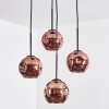 Ripoll Hanglamp, Kogellampje, Cluster hanglamp Koperkleurig, 4-lichts