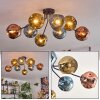 Ripoll Plafondlamp, Kogellampje Blauw, Goud, Koperkleurig, 8-lichts