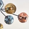 Ripoll Plafondlamp, Kogellampje Blauw, Goud, Koperkleurig, 8-lichts