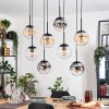Gastor Hanglamp, Kogellampje, Hanglamp Amber, Duidelijk, Rookkleurig, 8-lichts