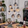 Gastor Hanglamp, Kogellampje, Hanglamp Amber, Duidelijk, Rookkleurig, 8-lichts