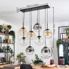 Gastor Hanglamp, Kogellampje, Hanglamp Amber, Duidelijk, Rookkleurig, 8-lichts