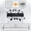 Gastor Hanglamp, Kogellampje, Hanglamp Amber, Duidelijk, Rookkleurig, 8-lichts