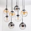 Gastor Hanglamp, Kogellampje, Hanglamp Amber, Duidelijk, Rookkleurig, 8-lichts
