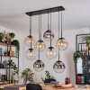 Gastor Hanglamp, Kogellampje, Hanglamp Amber, Duidelijk, Rookkleurig, 8-lichts