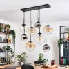 Gastor Hanglamp, Kogellampje, Hanglamp Amber, Chroom, Duidelijk, Rookkleurig, 8-lichts