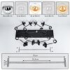 Gastor Hanglamp, Kogellampje, Hanglamp Amber, Chroom, Duidelijk, Rookkleurig, 8-lichts