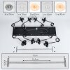 Gastor Hanglamp, Kogellampje, Hanglamp Amber, Duidelijk, Rookkleurig, 8-lichts