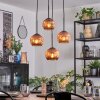 Ripoll Hanglamp, Kogellampje, Cluster hanglamp Koperkleurig, 4-lichts