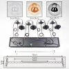 Gastor Hanglamp, Kogellampje, Hanglamp Amber, Chroom, Duidelijk, Rookkleurig, 8-lichts