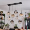 Gastor Hanglamp, Kogellampje, Hanglamp Amber, Duidelijk, Rookkleurig, 8-lichts