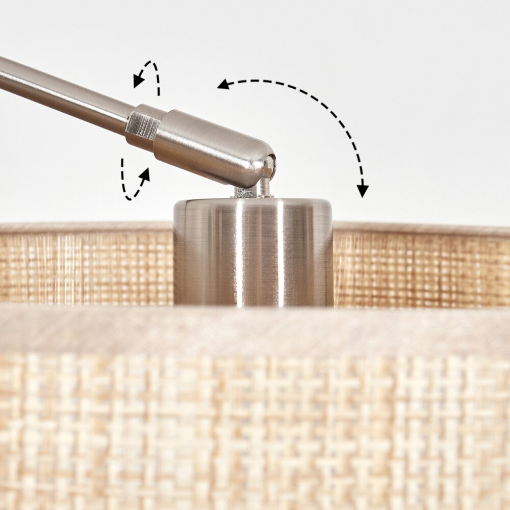 Sabadim Staande lamp Nikkel mat, Zwart, 1-licht