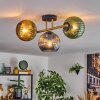 Koyoto Plafondlamp, Kogellampje Goud, Zwart, 3-lichts