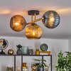 Koyoto Plafondlamp, Kogellampje Goud, Zwart, 3-lichts