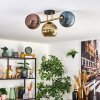 Koyoto Plafondlamp, Kogellampje Goud, Zwart, 3-lichts