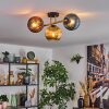 Koyoto Plafondlamp, Kogellampje Goud, Zwart, 3-lichts