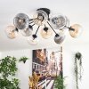 Koyoto Plafondlamp, Kogellampje 89 cm Amber, Duidelijk, Rookkleurig, 12-lichts