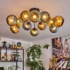 Koyoto Plafondlamp, Kogellampje 89 cm Blauw, Goud, Groen, 12-lichts