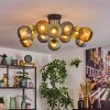Koyoto Plafondlamp, Kogellampje 89 cm Blauw, Goud, Groen, 12-lichts