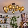 Koyoto Plafondlamp, Kogellampje 89 cm Blauw, Goud, Groen, 12-lichts