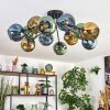 Ripoll Plafondlamp, Kogellampje Blauw, Goud, Groen, 12-lichts