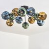 Ripoll Plafondlamp, Kogellampje Blauw, Goud, Groen, 12-lichts