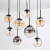 Gastor Hanglamp, Kogellampje, Hanglamp Amber, Duidelijk, Rookkleurig, 8-lichts