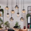 Gastor Hanglamp, Kogellampje, Hanglamp Amber, Duidelijk, Rookkleurig, 8-lichts