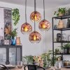 Ripoll Kogellampje, Cluster hanglamp Duidelijk, Koperkleurig, 4-lichts