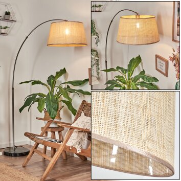 Sabadim Staande lamp Nikkel mat, Zwart, 1-licht