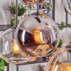 Koyoto Hanglamp, Kogellampje, Hanglamp Amber, Chroom, Duidelijk, Rookkleurig, 6-lichts