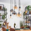 Koyoto Hanglamp, Kogellampje, Hanglamp Amber, Duidelijk, Rookkleurig, 6-lichts Koyoto Hanglamp, Kogellampje, Hanglamp Amber, Duidelijk, Rookkleurig, 6-lichts