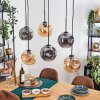 Ripoll Hanglamp, Kogellampje, Hanglamp Amber, Rookkleurig, 6-lichts