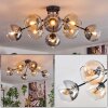 Koyoto Plafondlamp, Kogellampje 85 cm Amber, Duidelijk, Rookkleurig, 8-lichts